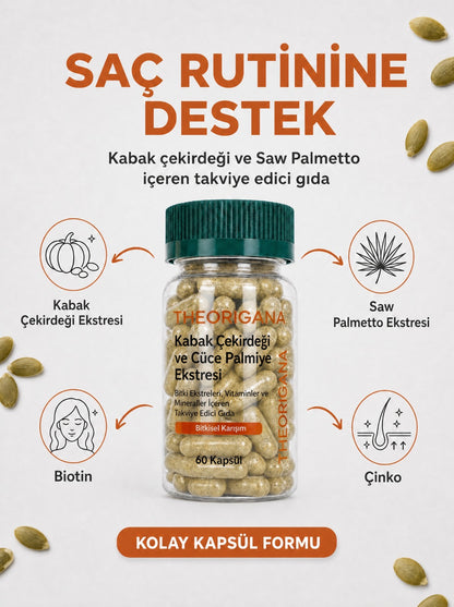 Kabak Çekirdeği ve Saw Palmetto (Cüce Palmiye) Ekstresi Kapsülleri