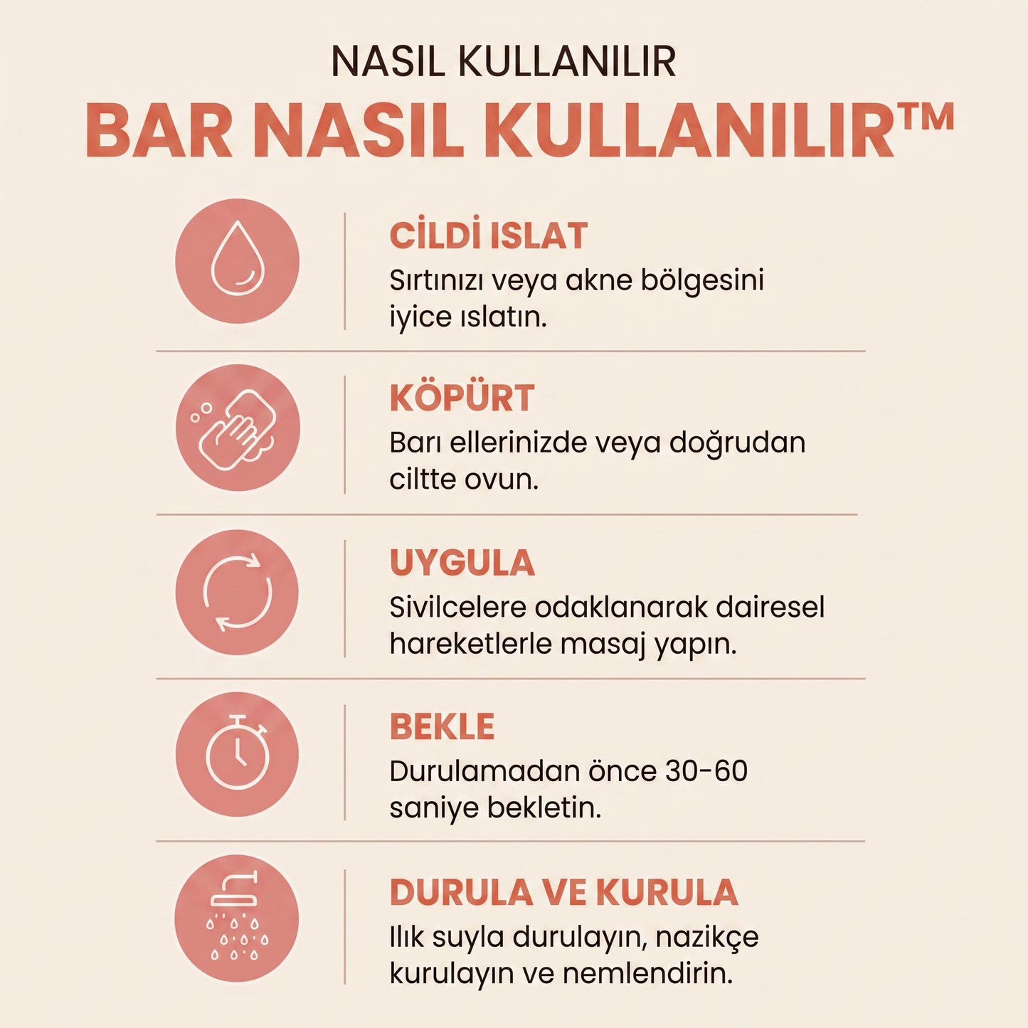 Sırt ve Gövde Aknelerine Karşı Bar Sabunu – Akne ve Sivilce Giderici