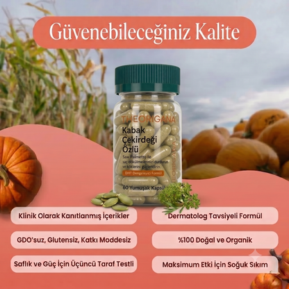 Dökülme karşıtı Kabak Çekirdeği Özü Yumuşak Kapsüller