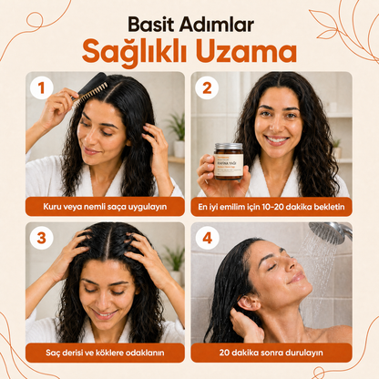 Uzama Destekli Doğal Batana Saç Bakım Yağı