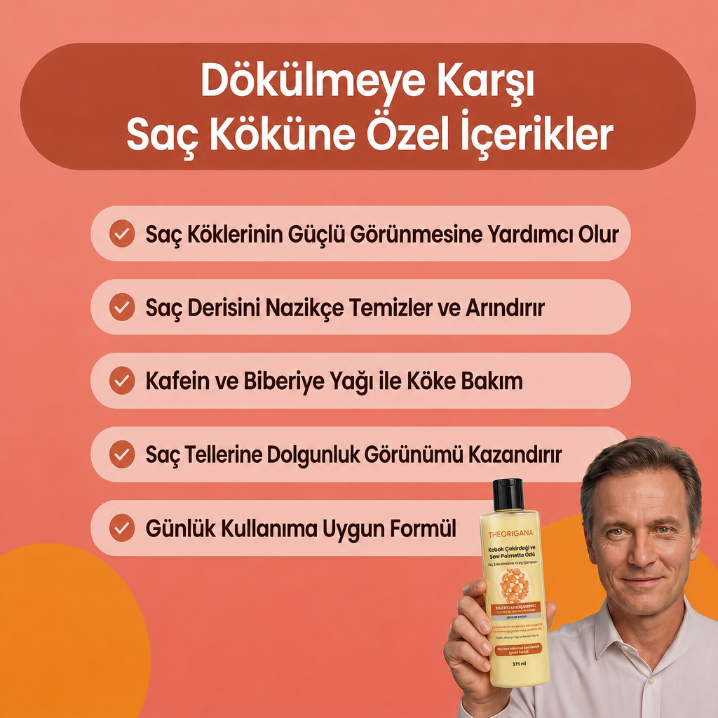 Dökülme Karşıtı Kabak Çekirdeği ve Saw Palmetto Özlü Şampuan