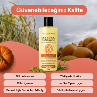 Dökülme Karşıtı Kabak Çekirdeği ve Saw Palmetto Özlü Şampuan